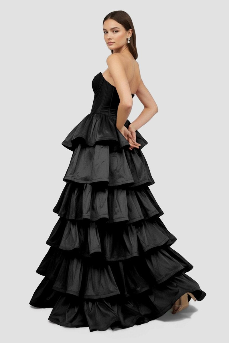 Sweetheart Fuchsia Ruffles A-line Prom Dresses