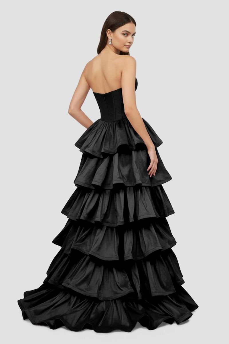 Sweetheart Fuchsia Ruffles A-line Prom Dresses