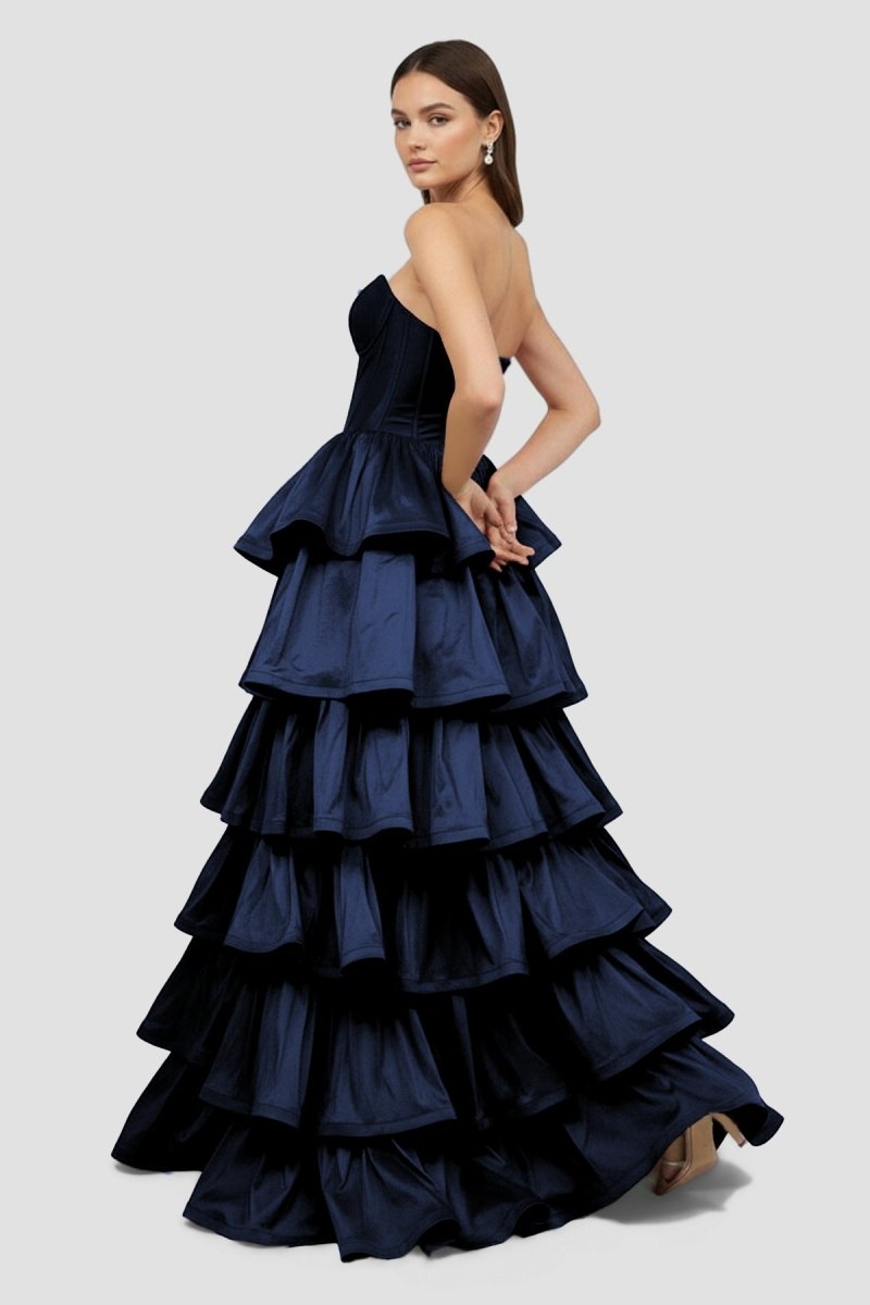 Sweetheart Fuchsia Ruffles A-line Prom Dresses