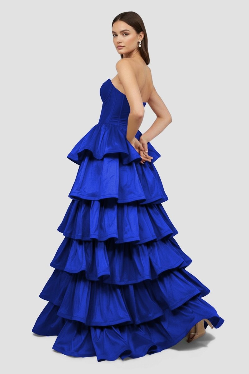 Sweetheart Fuchsia Ruffles A-line Prom Dresses