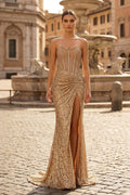 Sweetheart Sequins Mermaid Prom Dress With Beading