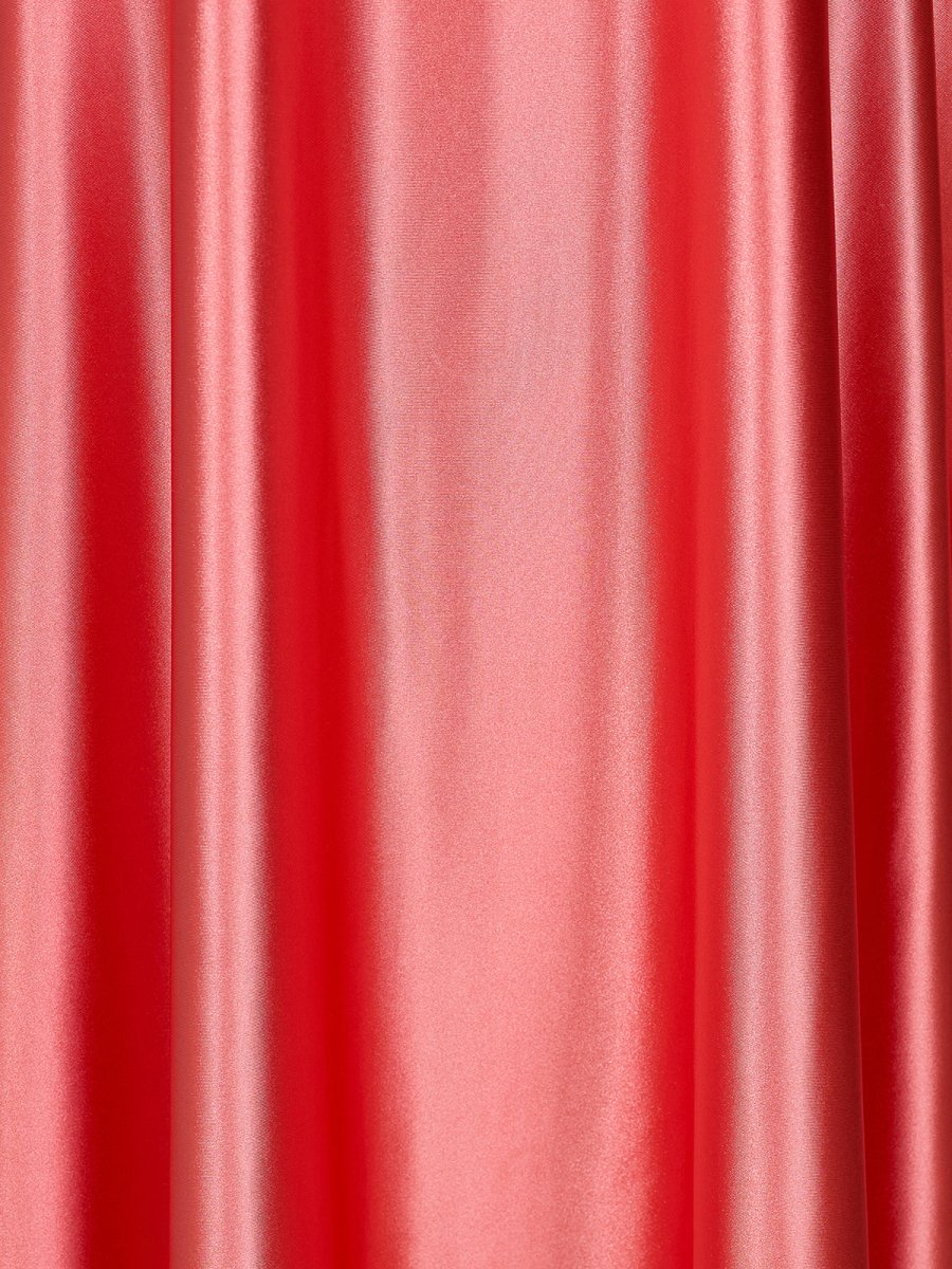 PInk Sweetheart Back Tie Satin A-line Prom Dress